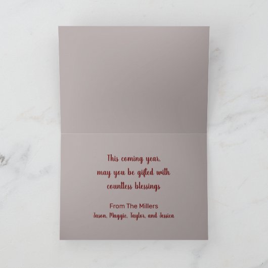 Stijlvolle kerstfeestkaart feestdagen kaart (Binnen)