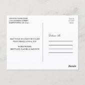 Stijlvolle kerstfoto rood briefkaart (Achterkant)