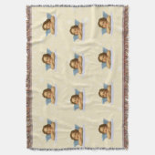 Stijlvolle kerubs en lichtorbs op ivoor deken (Voorkant Verticaal)