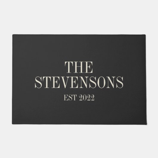 Stijlvolle klassieke familienaam Achternaam Datum  Deurmat (Voorkant)