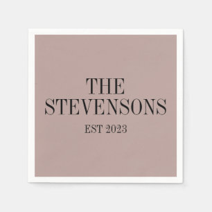 Stijlvolle klassieke familienaam Achternaam Datum  Servet