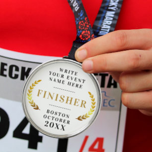 Stijlvolle klassieke gouden krans finisher AFSTU Metalen Ornament