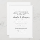 Stijlvolle klassieke rand script legant Wedding RS Kaart (Voorkant / Achterkant)