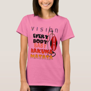 Stijlvolle kleurige visie iedereen Hakuna Matata T-shirt
