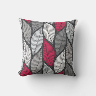 Stijlvolle kleurrijke bladeren naadloos patroon kussen