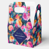 Stijlvolle Kleurrijke bloemen bruiloft Bedankdoosjes (Geopend)