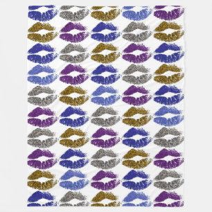 Stijlvolle, kleurrijke Lips #40 Fleece Deken