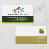 Stijlvolle, kleurrijke thuisreparaties Motif Const Visitekaartje (Voorkant / Achterkant)