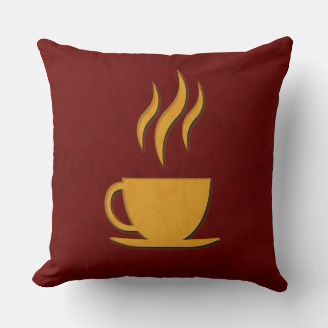 Stijlvolle koffie kussen (Voorkant)