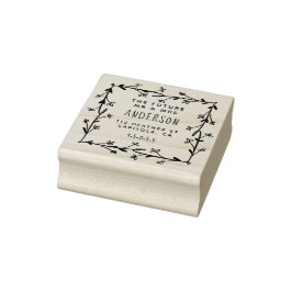 Stijlvolle krans Toekomst Mr & Mrs Retouradres Rubberstempel