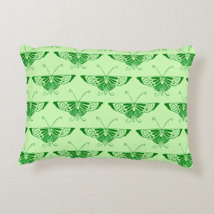 Stijlvolle Kunst Deco vlinder - smaragdgroen Accent Kussen