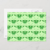 Stijlvolle Kunst Deco vlinder - smaragdgroen Briefkaart (Voorkant / Achterkant)
