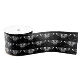 Stijlvolle Kunst Deco-vlinder - wit en zwart Grosgrain Lint (Spoel)
