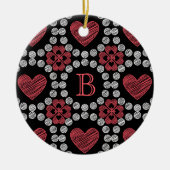 Stijlvolle kunsten en cirkels met monogram keramisch ornament (Voorkant)