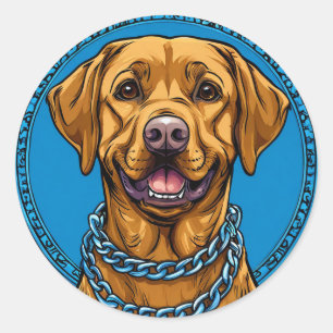 Stijlvolle Labrador Retriever Hond Liefhebber Cade Ronde Sticker