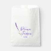 Stijlvolle lavendel bruiloft bedankzakje (Voorkant)