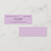 Stijlvolle lavendel mini visitekaartje (Voorkant / Achterkant)