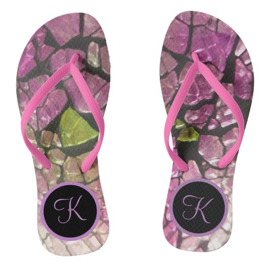 Stijlvolle lavender Mosaic-Teenslippers Teenslippers (Voetbed)
