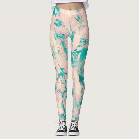 Stijlvolle Leggings voor roze en blauw ontwerp (Voorkant)