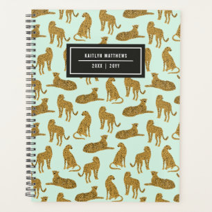 Stijlvolle Leopard Animal Pattern-naam   Mint Plan Planner
