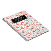 Stijlvolle Leopard Animal Pattern Name Notitieboek (Rechterzijde)