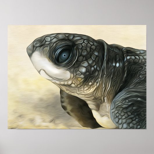 Stijlvolle letherback-Zee Poster (Voorkant)