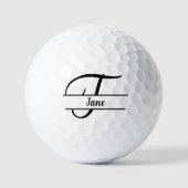 Stijlvolle letter J Monogram met  naam Golfballen (Voorkant)