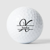 Stijlvolle letter x monogram met  naam golfballen (Voorkant)