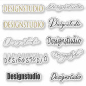 Stijlvolle lettertypenaam Sticker (Voorkant)