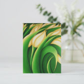 Stijlvolle lichtgele Tulpen Briefkaart (Staand voorkant)