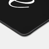 Stijlvolle Liefde Ontwerp Wit Script Zwarte Achter Bureaumat (Hoek)