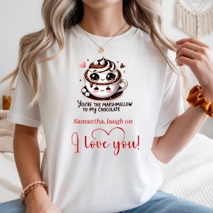 Stijlvolle liefdescadeau grappige voedingsmiddelen t-shirt