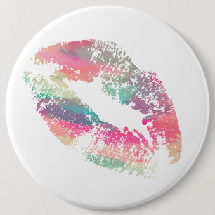 Stijlvolle Lippen #9 Ronde Button 6,0 Cm