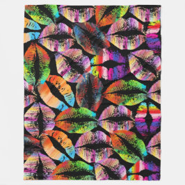 Stijlvolle Lips #15 Fleece Deken