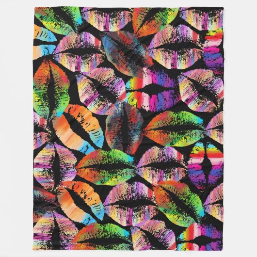 Stijlvolle Lips #15 Fleece Deken (Voorkant)