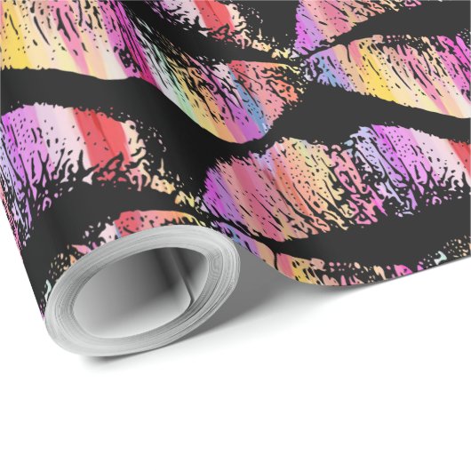 Stijlvolle Lips #18 Cadeaupapier (Rol Hoek)