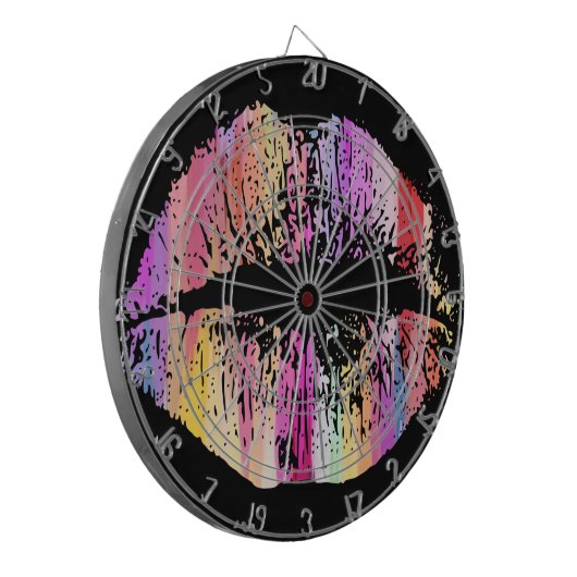 Stijlvolle Lips #20 Dartbord (Voorkant Links)