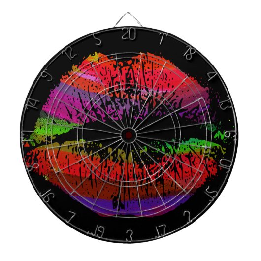 Stijlvolle Lips #21 Dartbord (Voorkant)