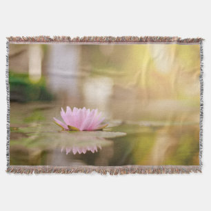 Stijlvolle Lotus Bloem Landschap, Zen Deken