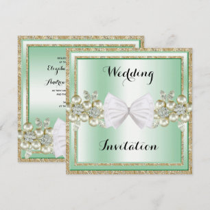 Stijlvolle Lovertjes & Bloemige Edelstenen Glitter Kaart
