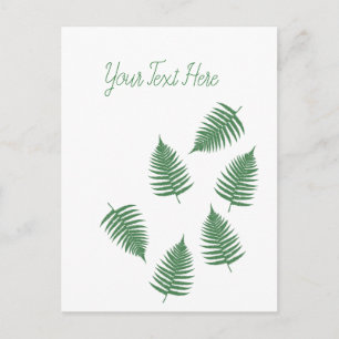 Stijlvolle Lucky Green Fern Verticale Postkaart