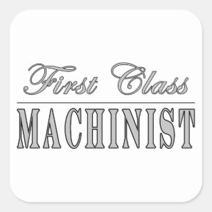 Stijlvolle machines : Machinist van eerste klasse Vierkante Sticker