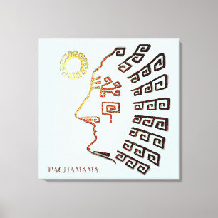 Stijlvolle Machu_Picchu tekening Canvas Afdruk
