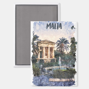 Stijlvolle Malta Mediterrane Vintage Travel Magneet