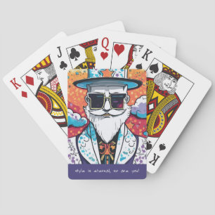 Stijlvolle man pokerkaarten