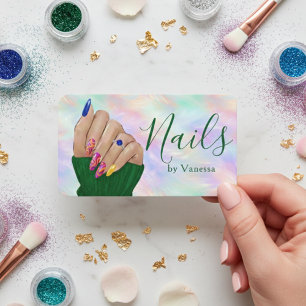 Stijlvolle Manicuriste Kunstenaar Nagelkunst Iride Visitekaartje