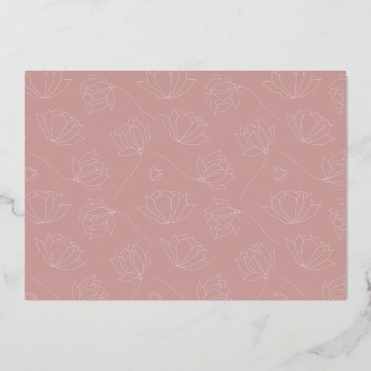 Stijlvolle Manuscript de Bekleding sparen de Datum Folie Uitnodiging (Achterkant)