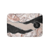 Stijlvolle marineblauw goud geode afbeelding monog badmat (Voorkant)