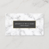 Stijlvolle marmer en Faux Gold Foil Visitekaartje (Voorkant)
