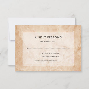 Stijlvolle marmeren achtergrond   Any Event RSVP Kaartje